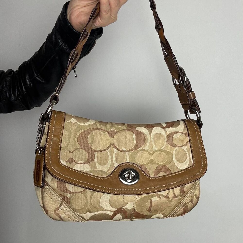 Coach Women's Brown and Tan Bag